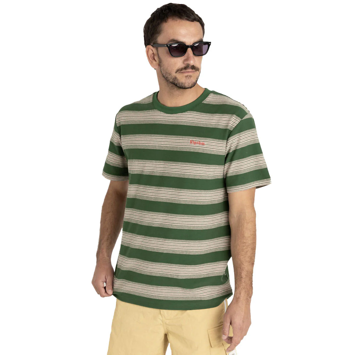 Rhythm Echo Stripe T-Shirt - Natural - Image 2