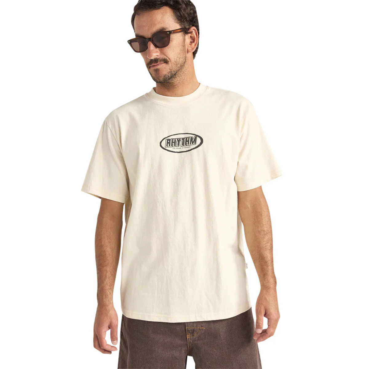 Rhythm Elliptic Printed Vintage T-Shirt - Ecru - Image 2