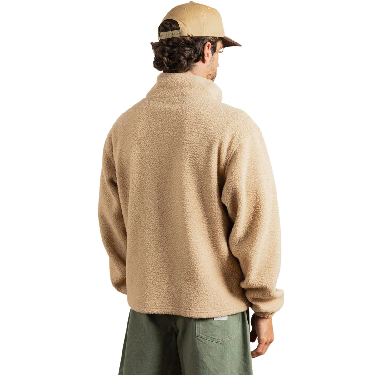 Rhythm Essential Quater Zip Sweatshirt - Ecru - Image 4