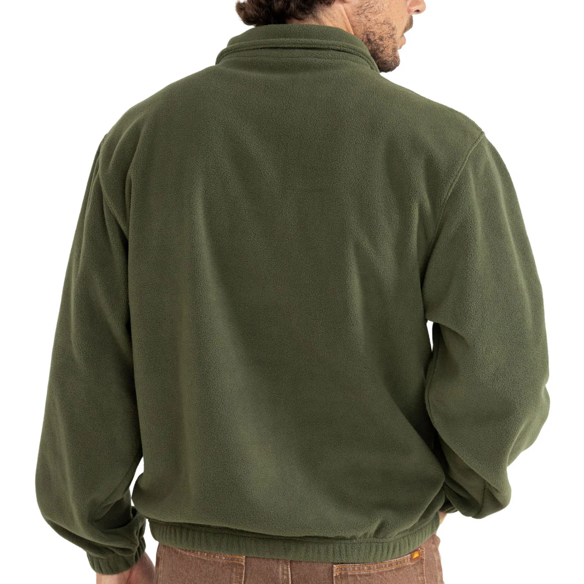 Rhythm Floresta Button Fleece Sweatshirt - Dark Green - Image 3