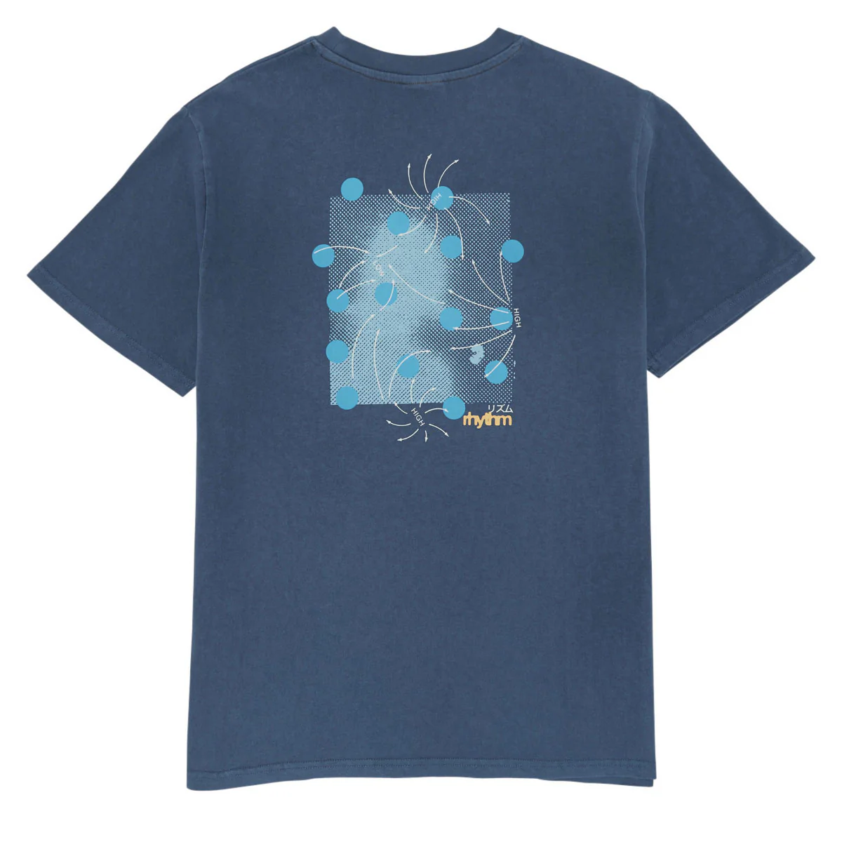 Rhythm High Vintage T-Shirt - Sea Blue - Image 2