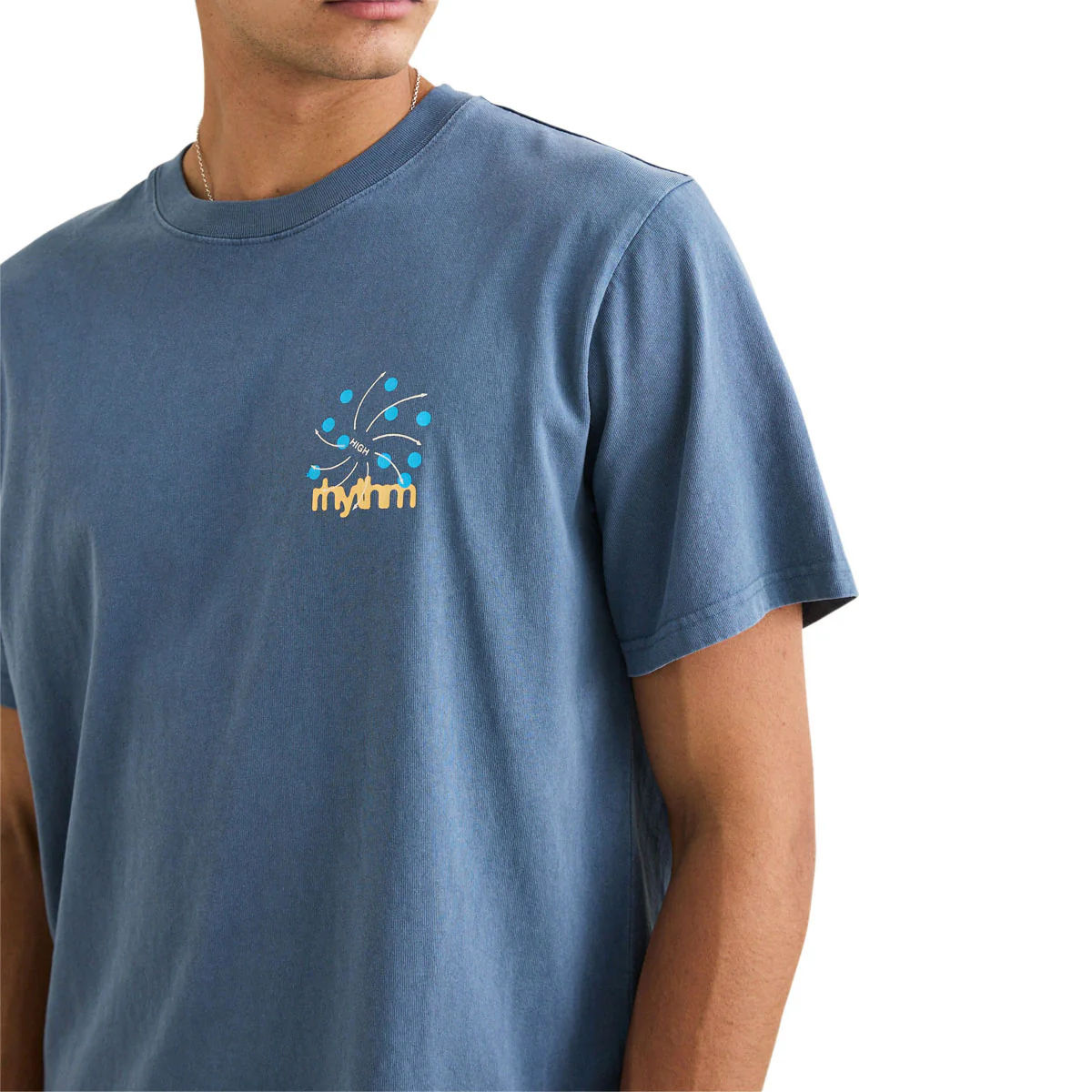 Rhythm High Vintage T-Shirt - Sea Blue - Image 4