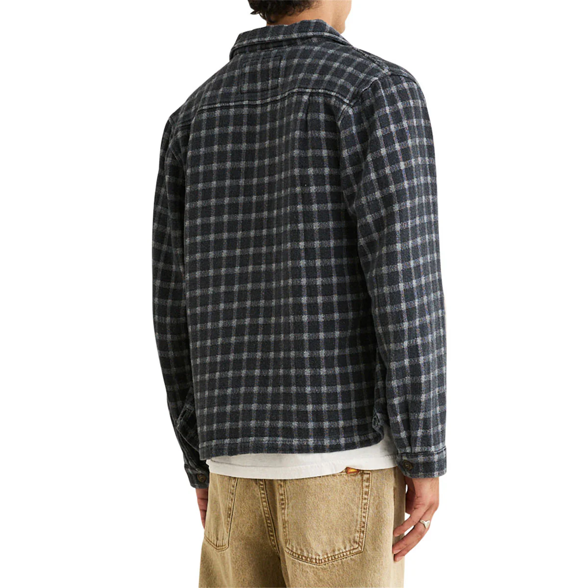 Rhythm Jacquard Check Long Sleeve Shirt - Charcoal - Image 2
