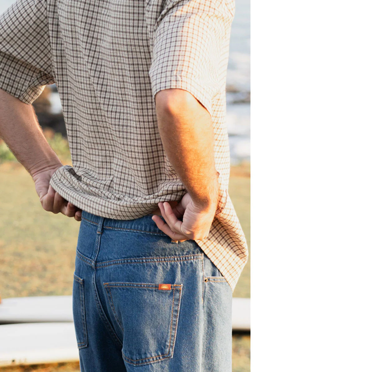 Rhythm Jeremy Check Shirt - Ochre - Image 4
