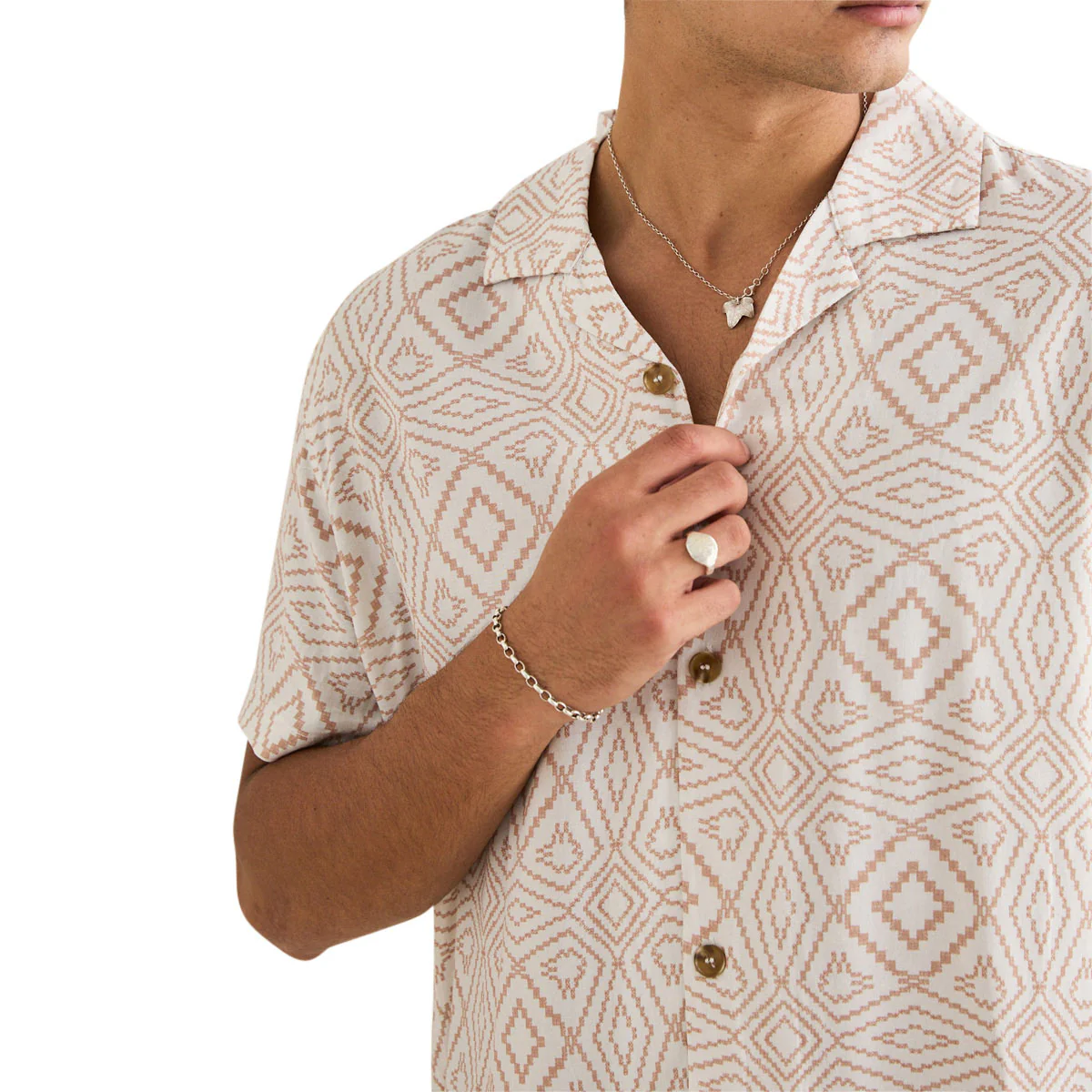 Rhythm Mosaic Shirt - Tobacco - Image 3