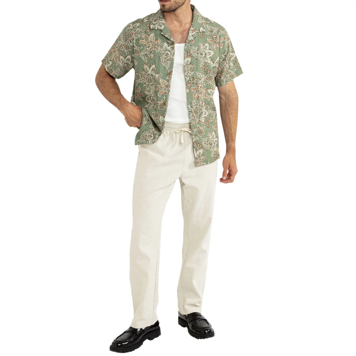 Rhythm Paisley Shirt - Green Tea - Image 4
