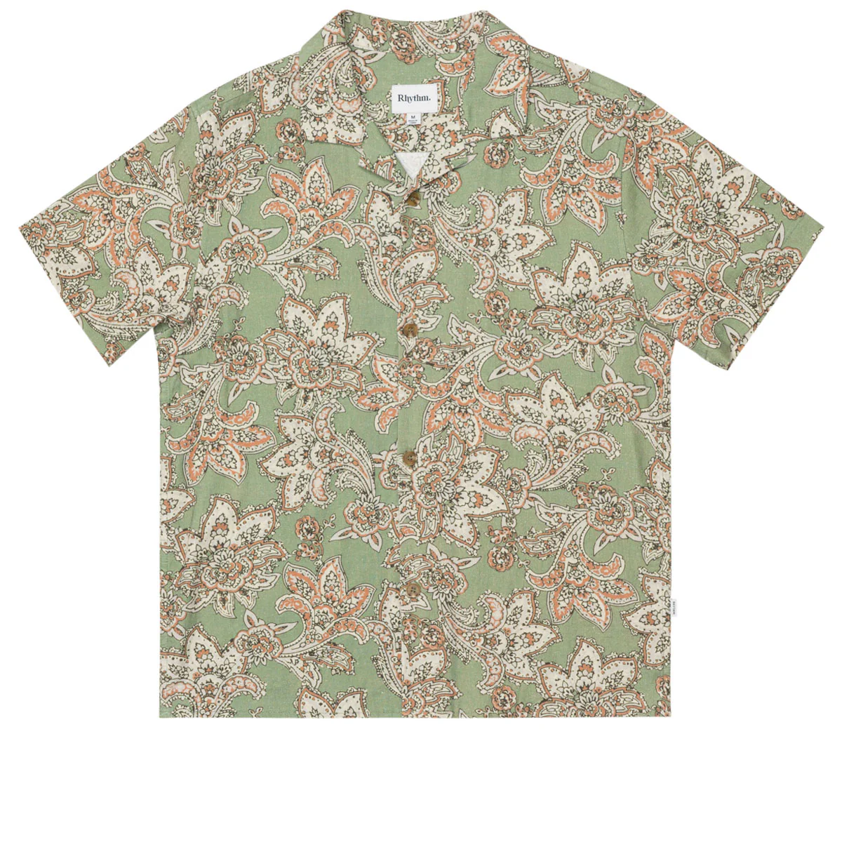 Rhythm Paisley Shirt - Green Tea - Image 5