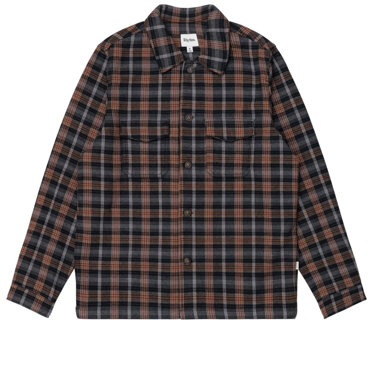 Rhythm Polar Bond Long Sleeve Flannel Shirt - Charcoal - Image 4