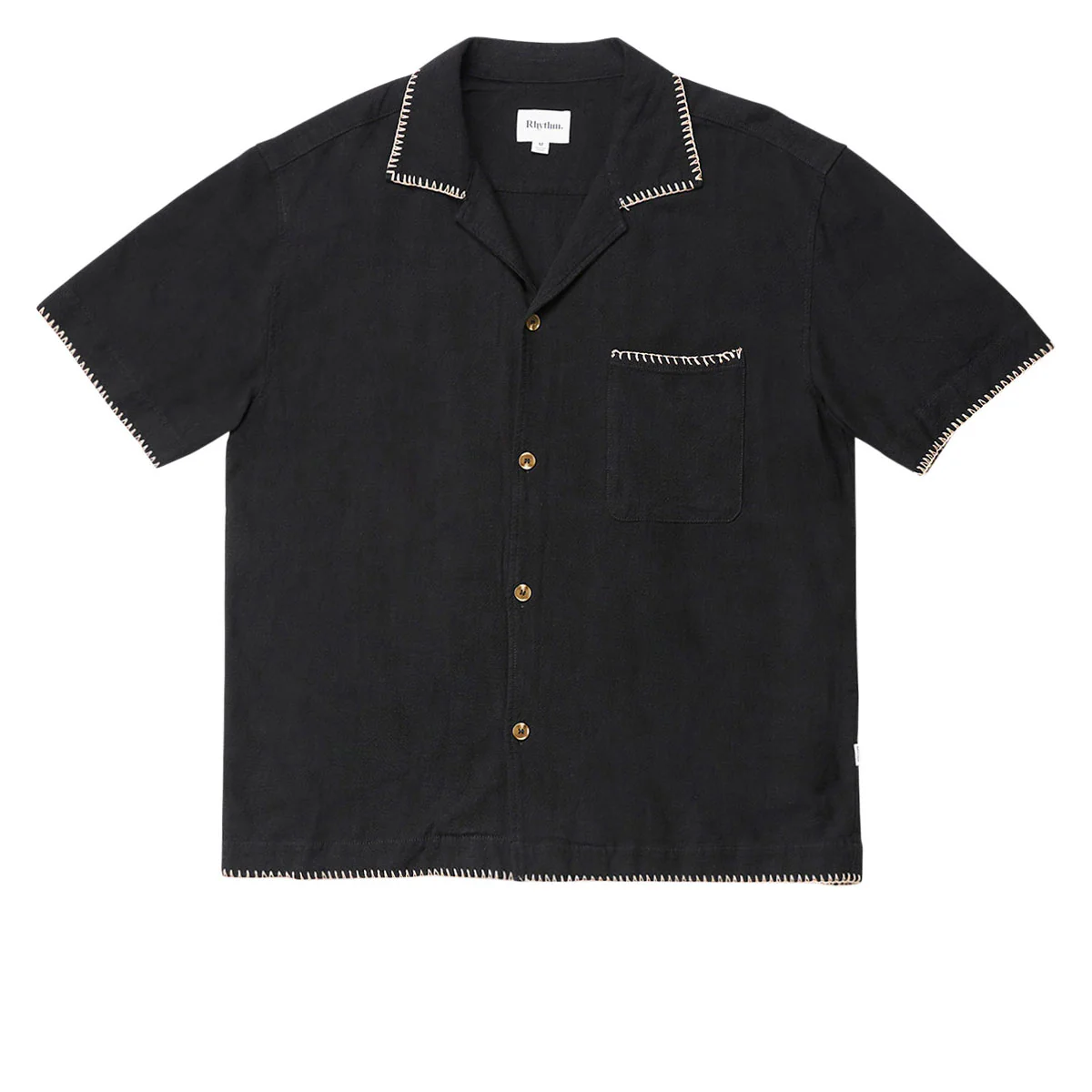 Rhythm Relaxed Whip Stitch Shirt - Black - Image 3