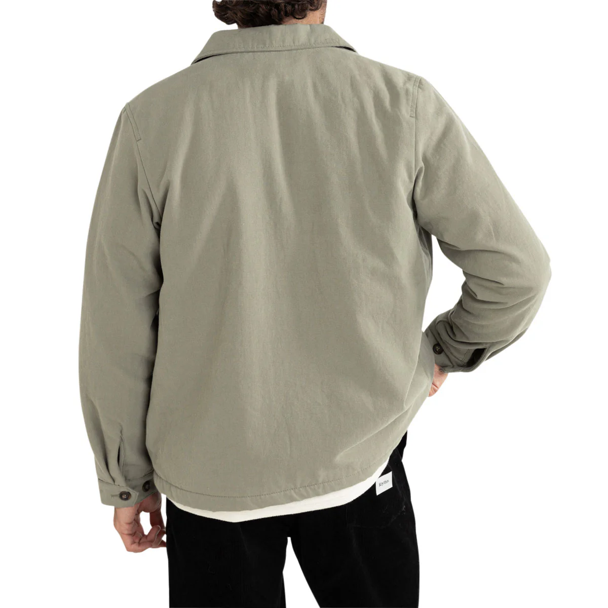 Rhythm Sherpa Lined Work Long Sleeve Shirt - Sage - Image 3