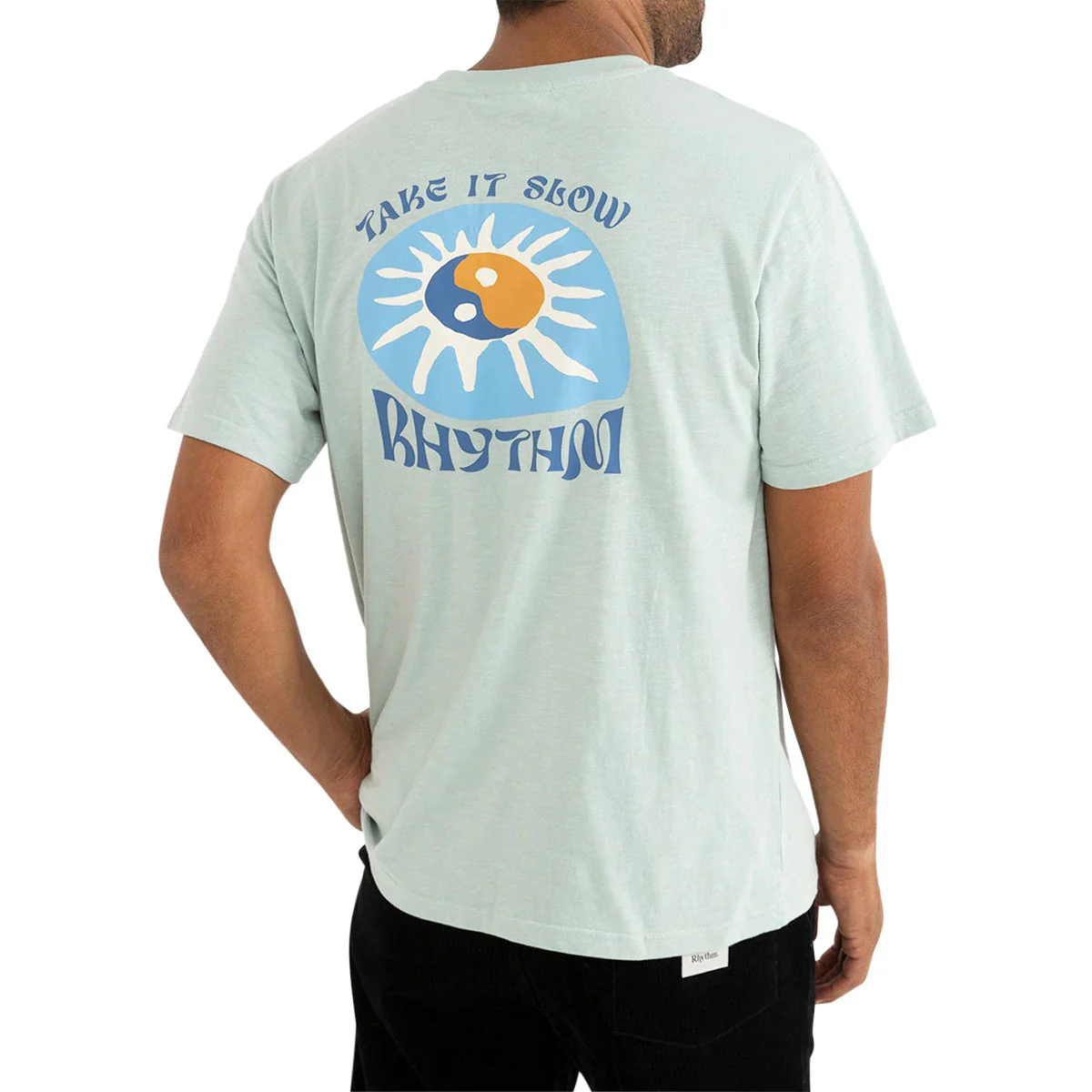 Rhythm Slow Down Slub T-Shirt - Mint - Image 4