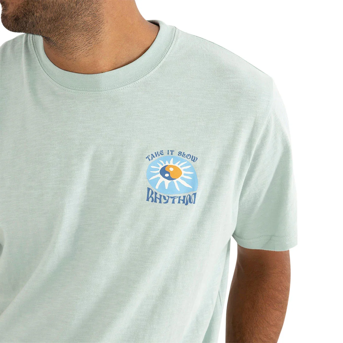 Rhythm Slow Down Slub T-Shirt - Mint - Image 5