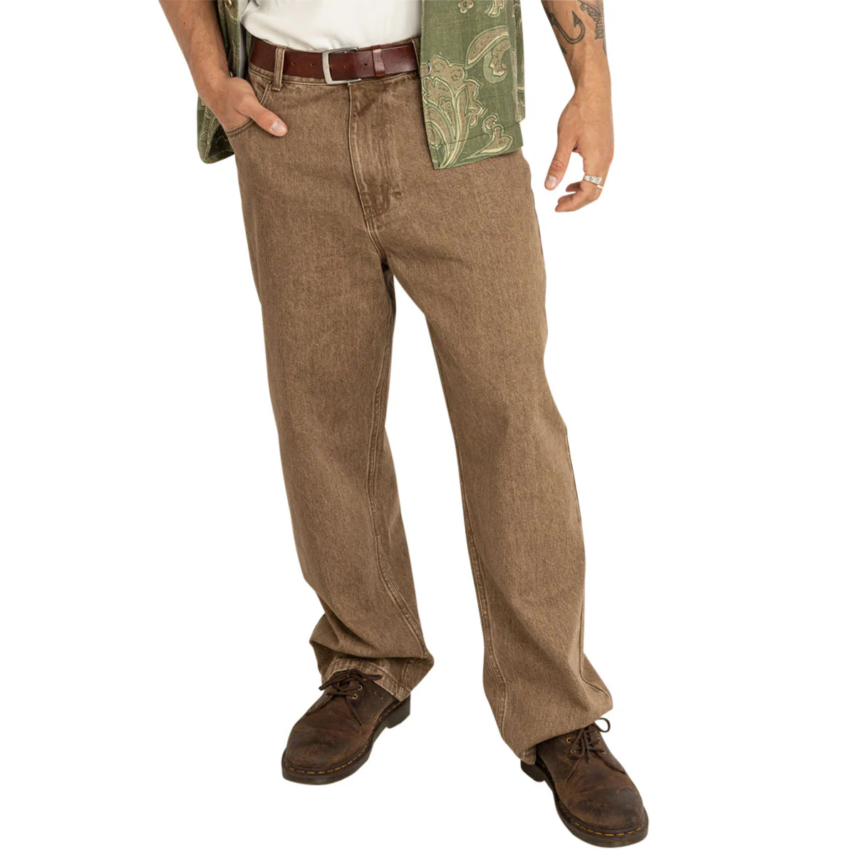 Rhythm Subtle Baggy Jeans - Chai - Image 2