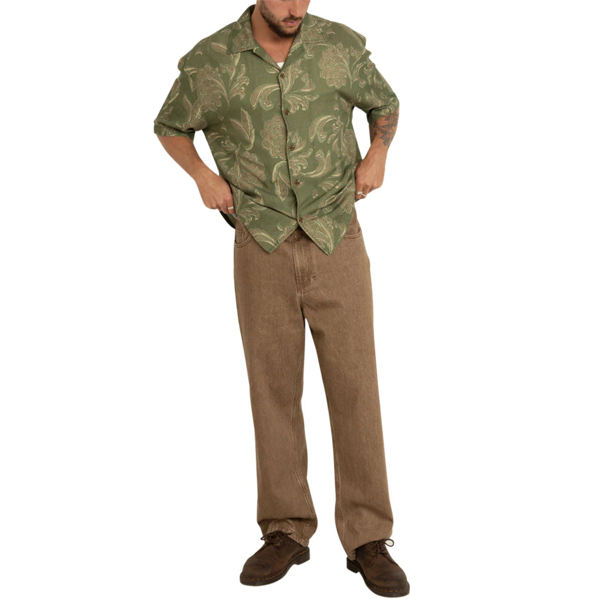 Rhythm Subtle Baggy Jeans - Chai - Image 5