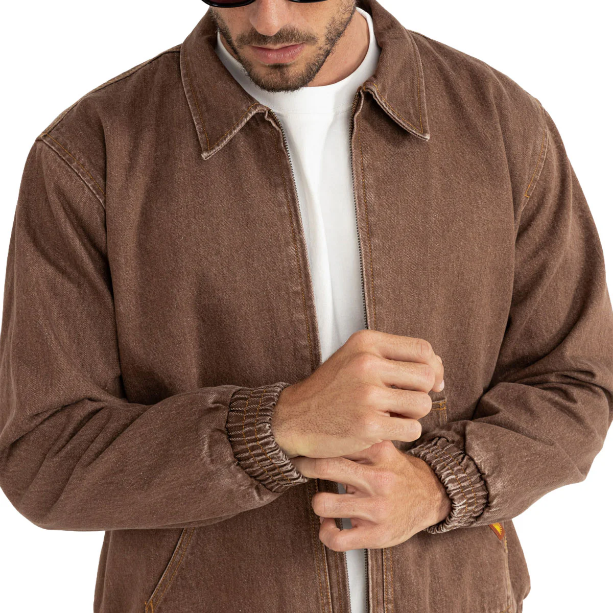Rhythm Sundowner Denim Jacket - Tobacco - Image 3