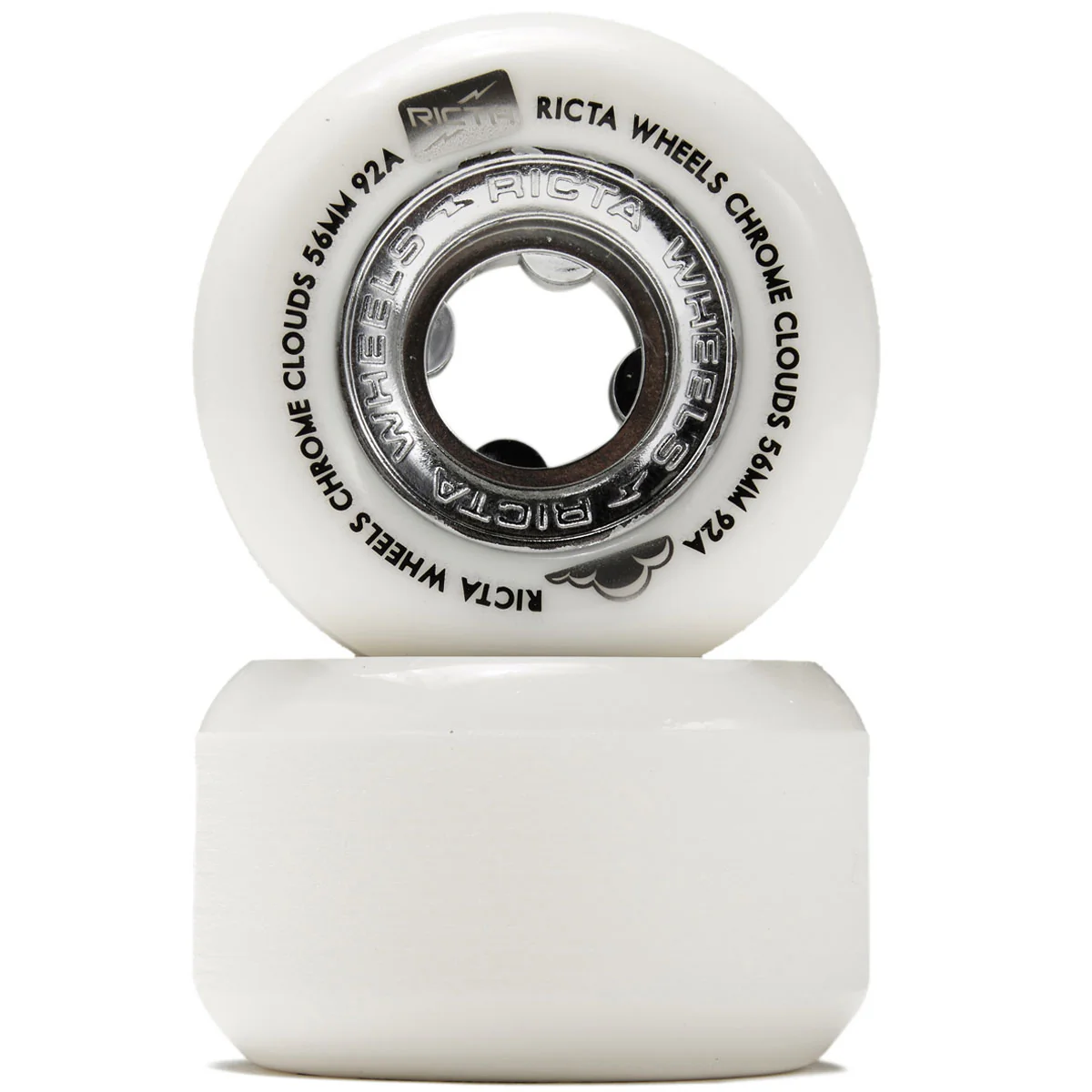 Ricta Chrome Clouds 92a Skateboard Wheels - Black - 56mm - Image 2