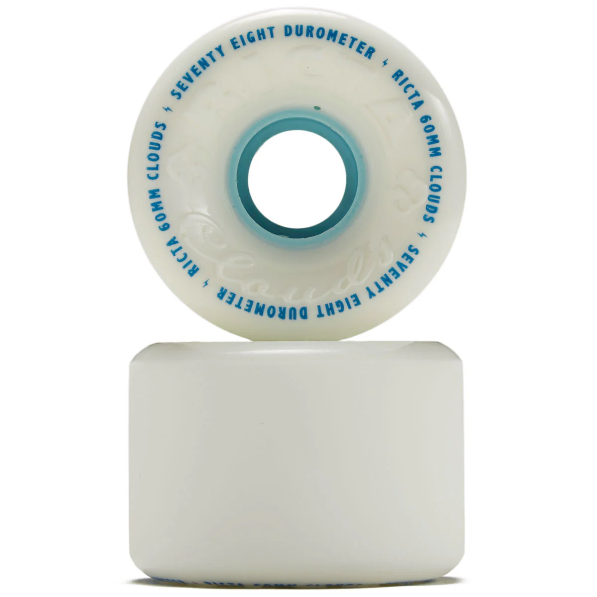 Ricta Clouds 78a Skateboard Wheels - White - 60mm - Image 2