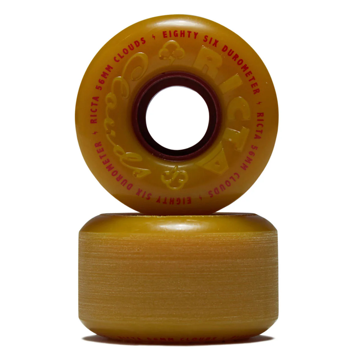 Ricta Clouds 86a Skateboard Wheels - Mustard - 56mm - Image 2