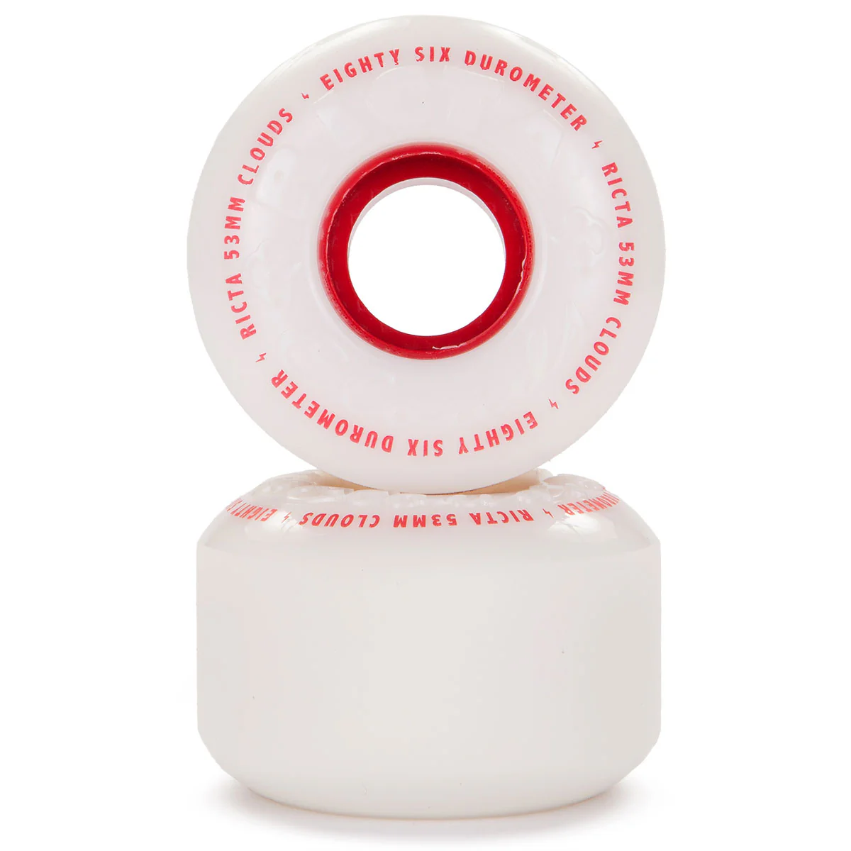 Ricta Clouds 86a Skateboard Wheels - Red - 53mm - Image 2