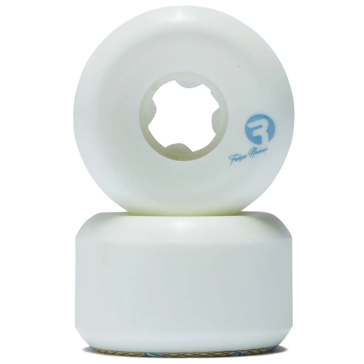 Ricta Nunes Vortex Naturals Wide 99a Skateboard Wheels - White - 54mm - Image 2