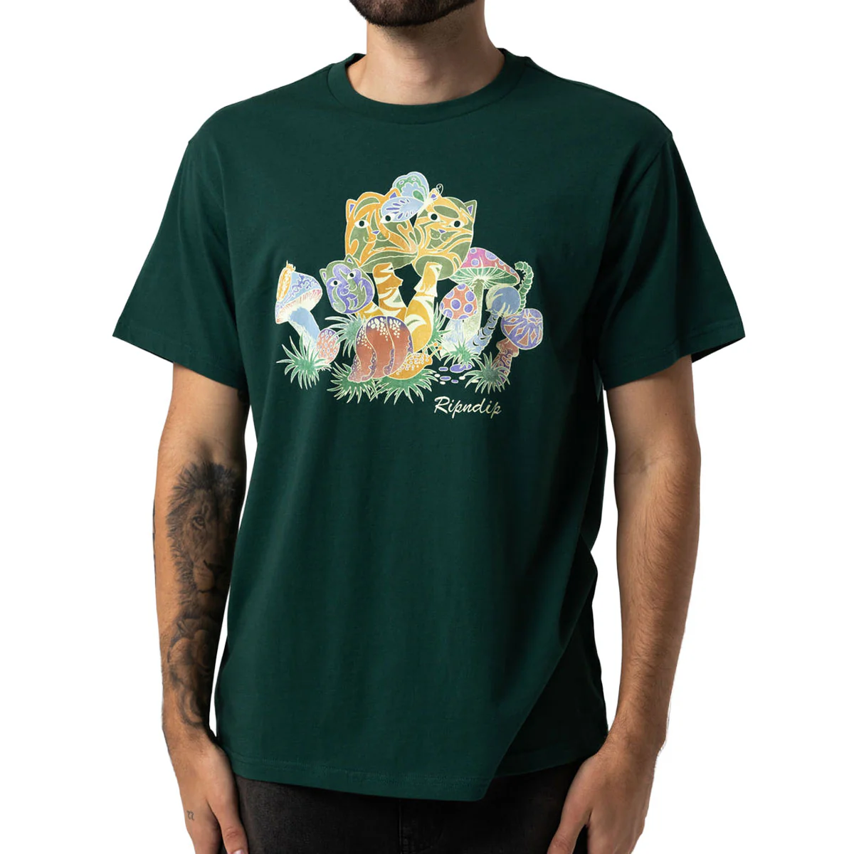 RIPNDIP Great Outdoors T-Shirt - Hunter Green - Image 3