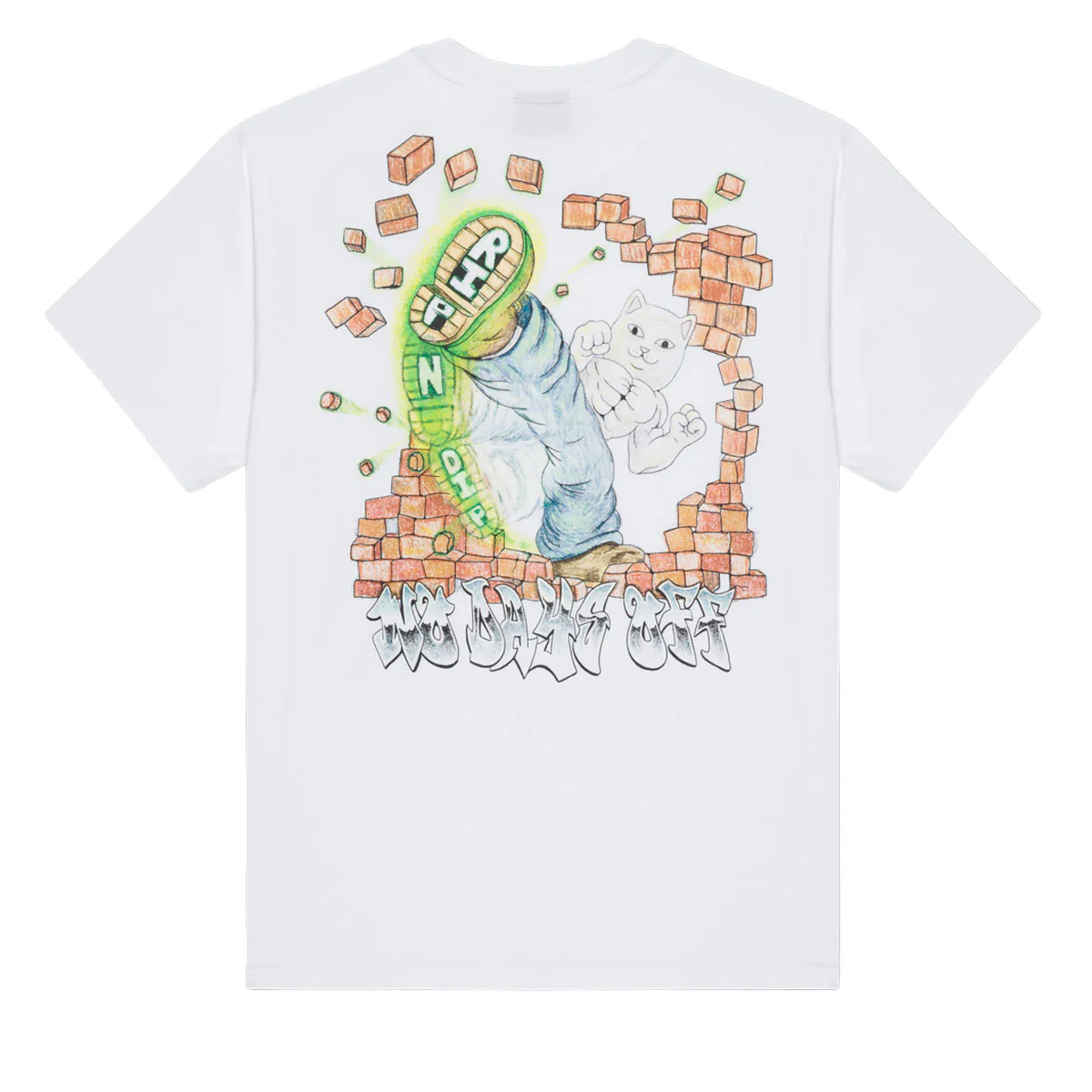 RIPNDIP Karate Kat T-Shirt - White - Image 2