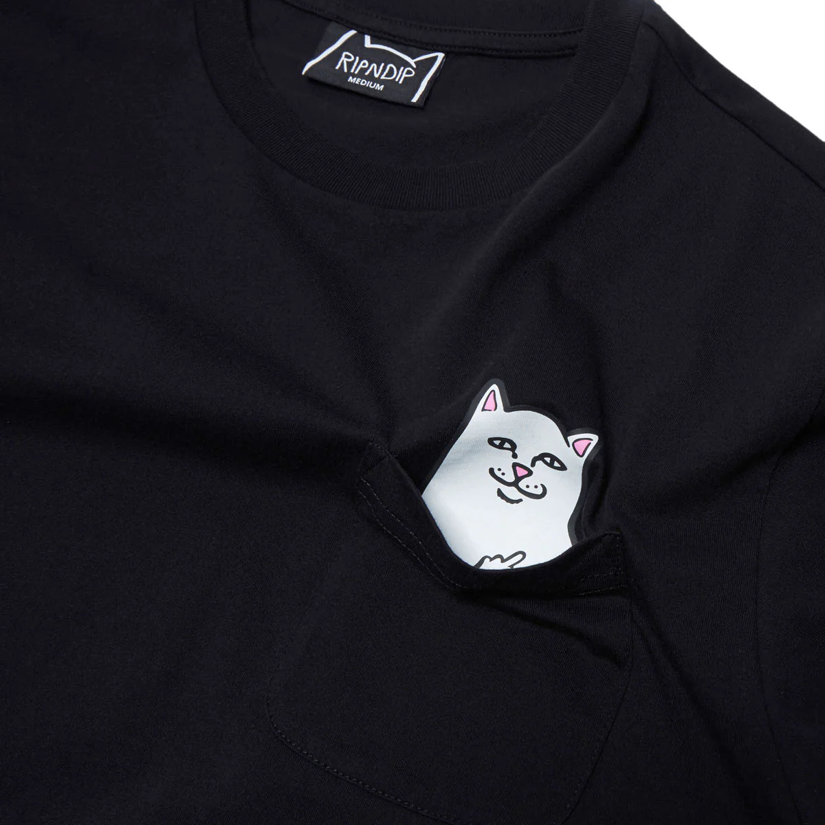RIPNDIP Lord Nermal Pocket T-Shirt - Black II - Image 2