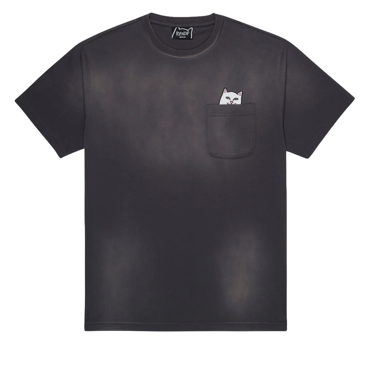 RIPNDIP Lord Nermal Pocket T-Shirt - Charcoal Vintage Wash