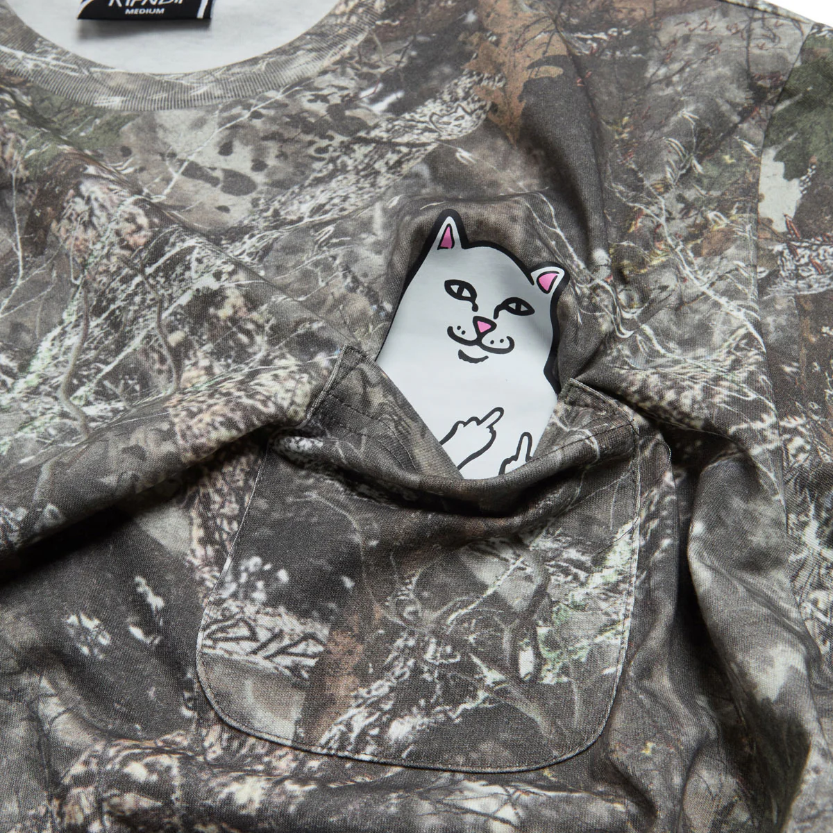 RIPNDIP Lord Nermal Pocket T-Shirt - Nerm Tree Camo - Image 2