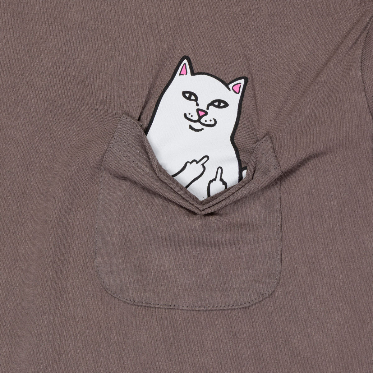 RIPNDIP Lord Nermal Pocket T-Shirt - Tan Mineral Wash - Image 2