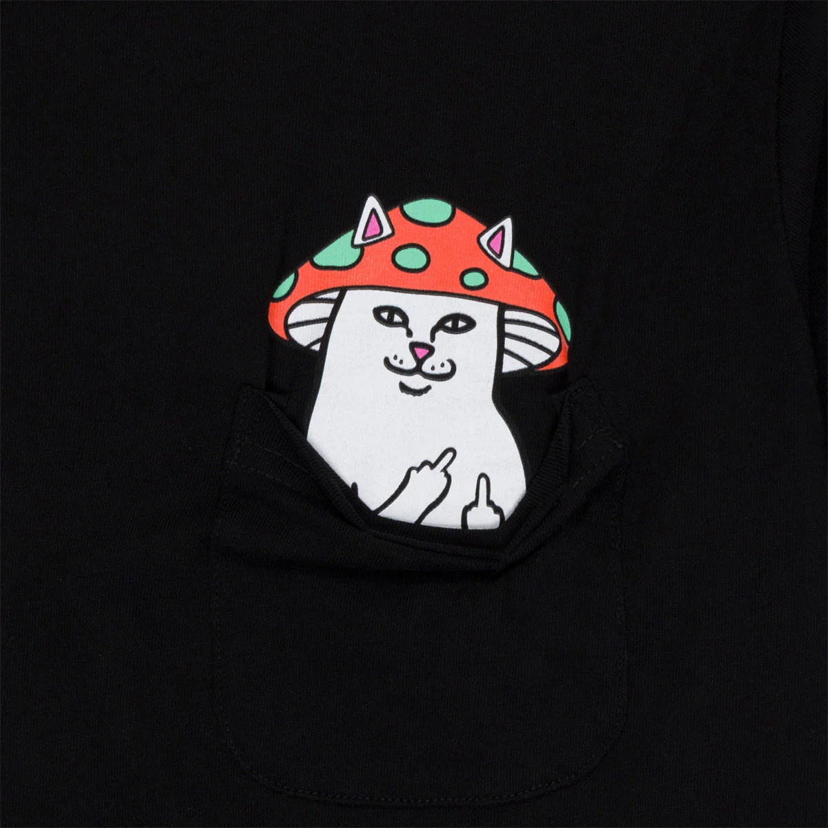 RIPNDIP Lord Shroomy Pocket T-Shirt - Black - Image 2