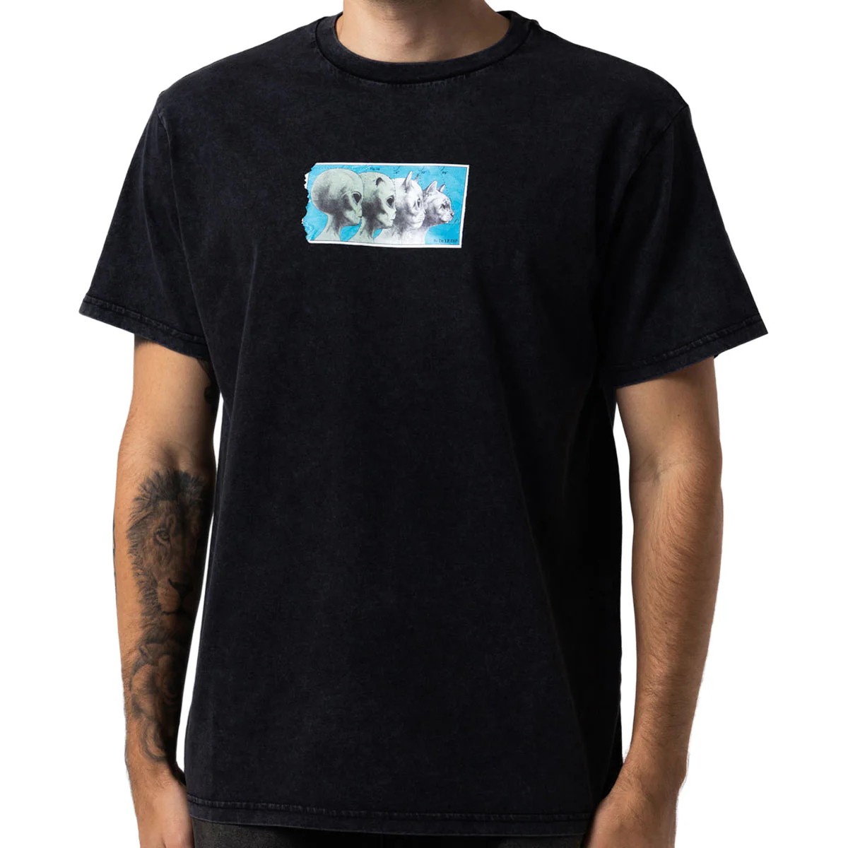 RIPNDIP Nerm Geo T-Shirt - Black Vintage Wash - Image 5