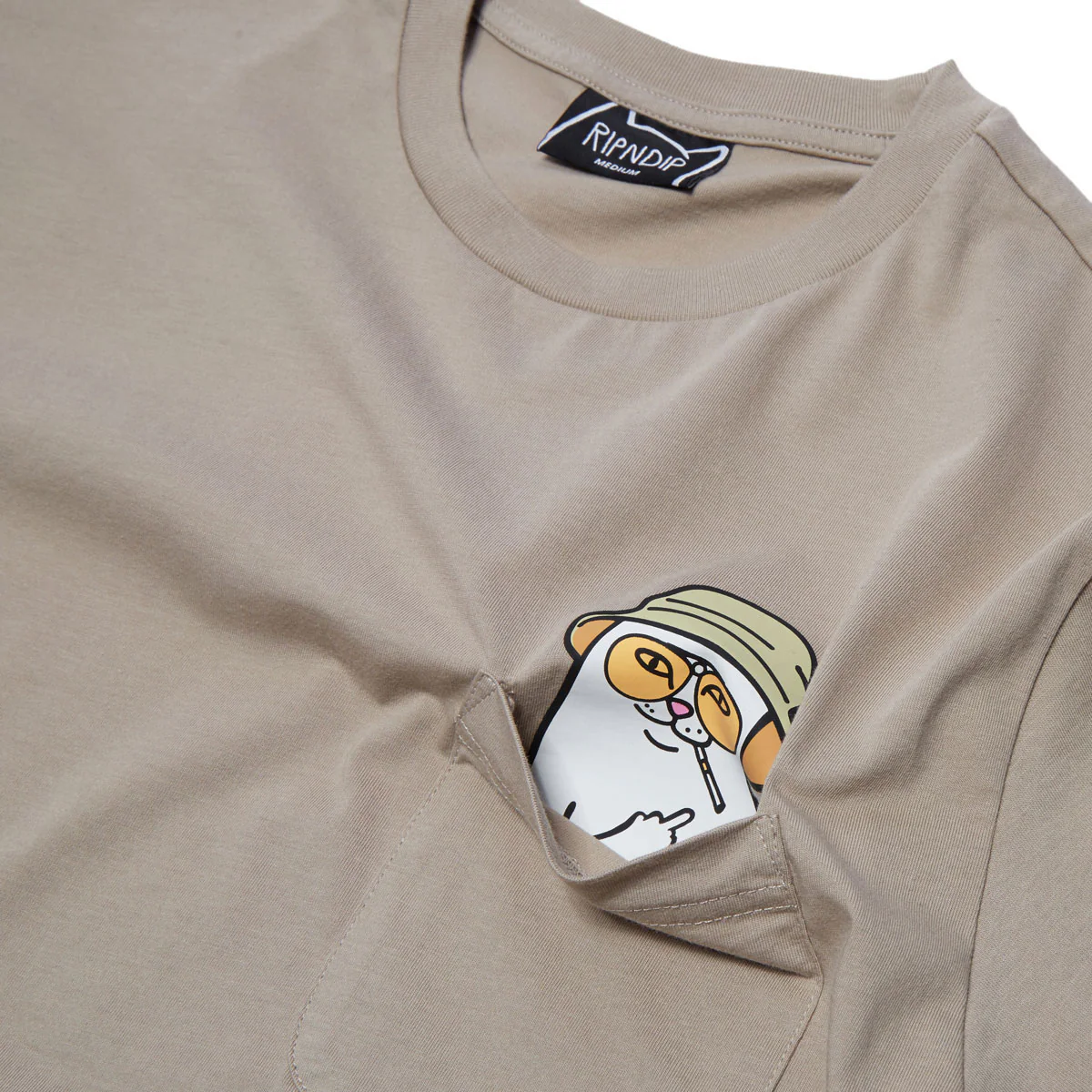 RIPNDIP Nermal S Thompson Pocket T-Shirt - Tan - Image 2