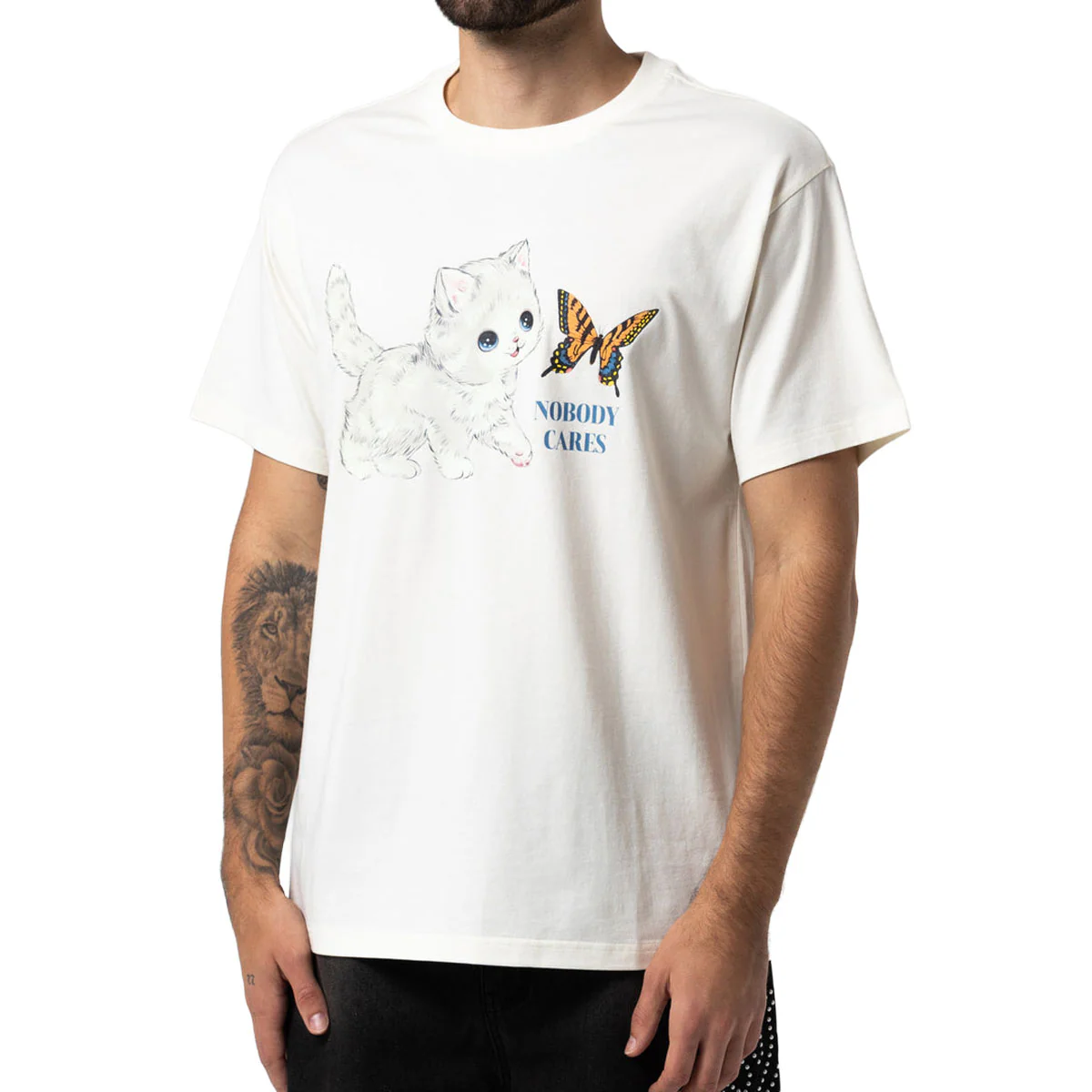 RIPNDIP Nobody Cares T-Shirt - Bone - Image 2