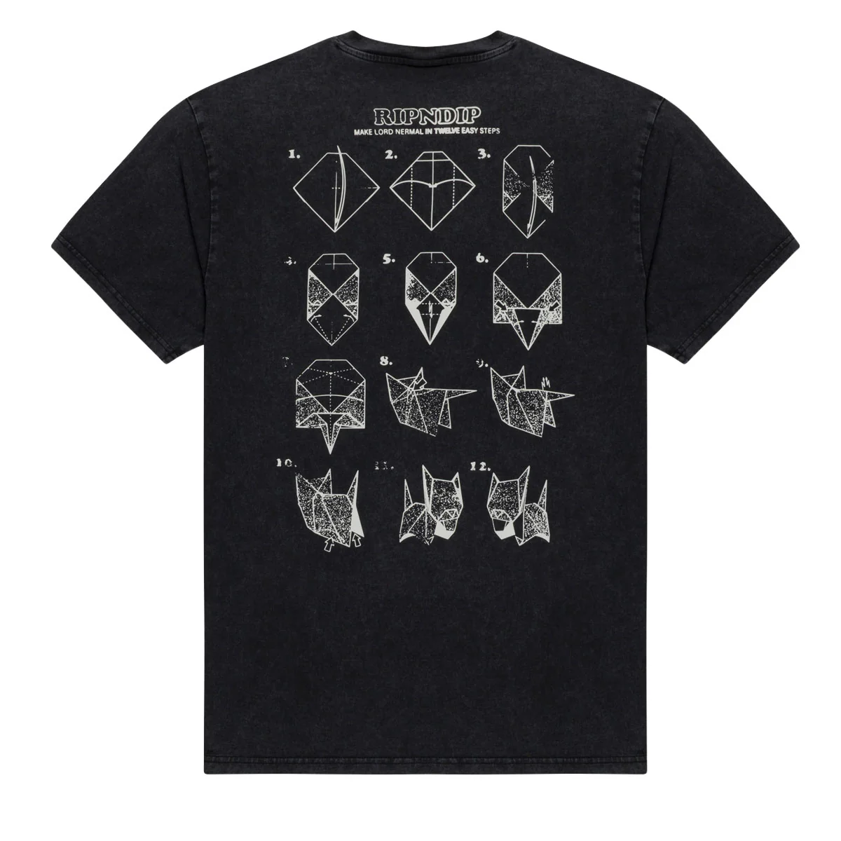 RIPNDIP Origami T-Shirt - Black Vintage Wash - Image 2