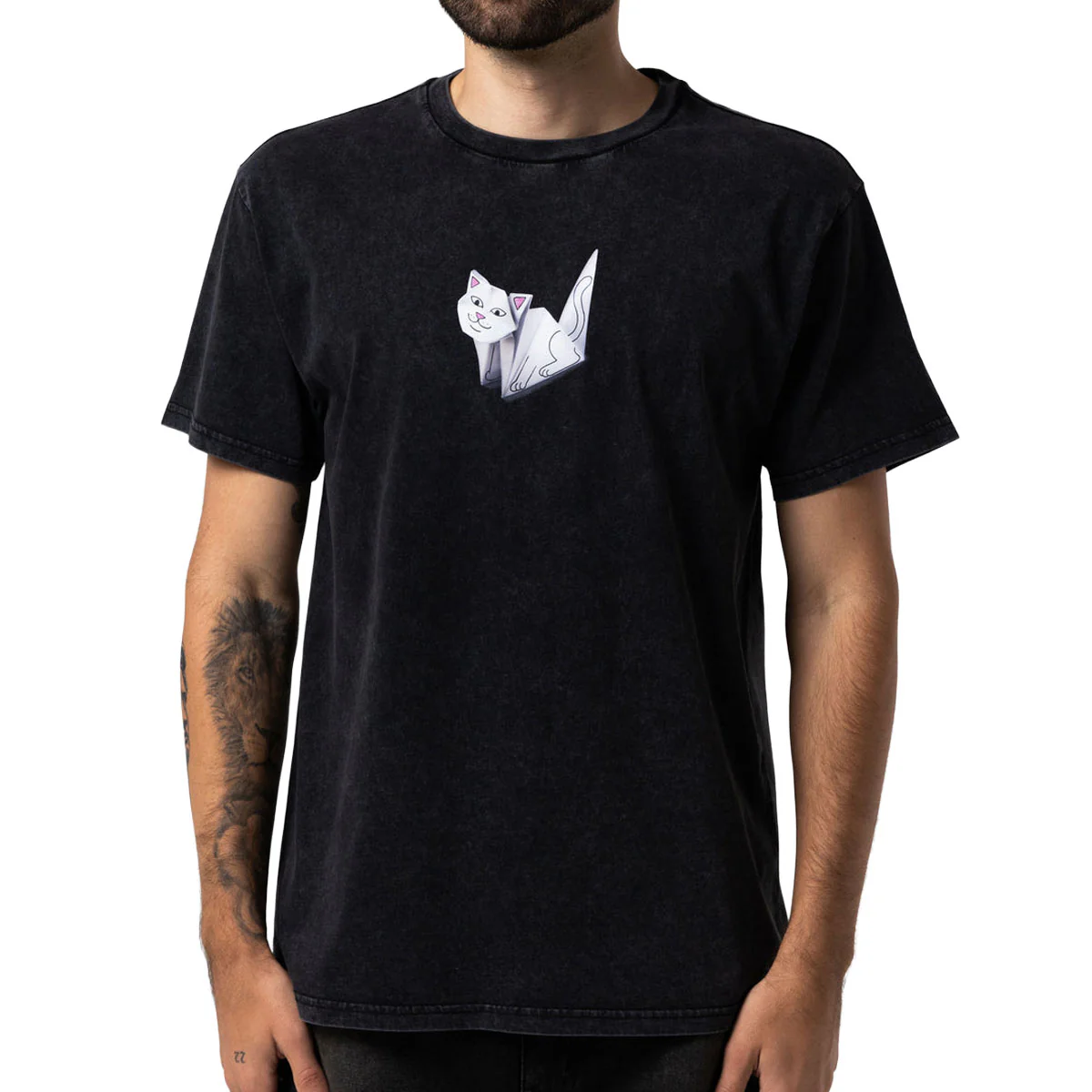 RIPNDIP Origami T-Shirt - Black Vintage Wash - Image 3