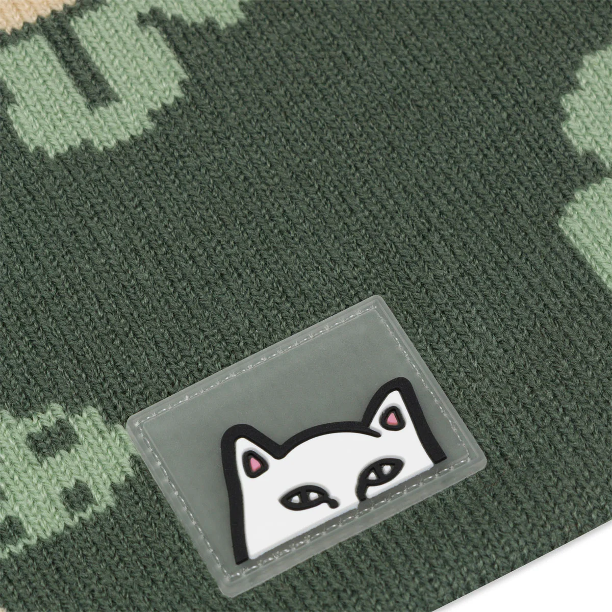 RIPNDIP Out Of This World Skull Beanie - Sage Green - Image 3