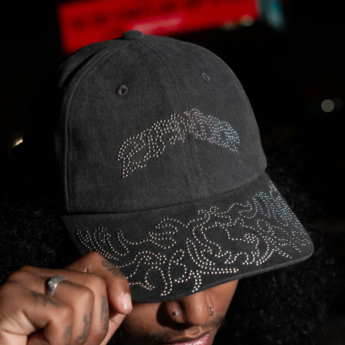 RIPNDIP Pretty Flacko Distressed Dad Hat - Black Vintage Wash - Image 4