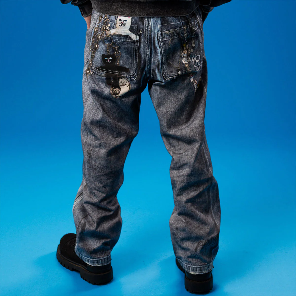 RIPNDIP Real Wide Leg Denim Jeans - Light Wash - Image 4