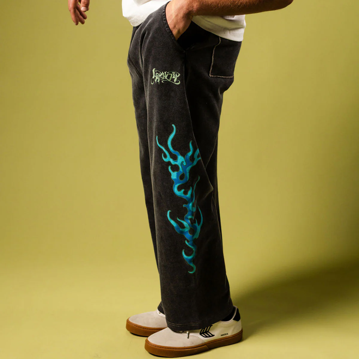 RIPNDIP Squabble Up Sweatpants - Black Vintage Wash - Image 5