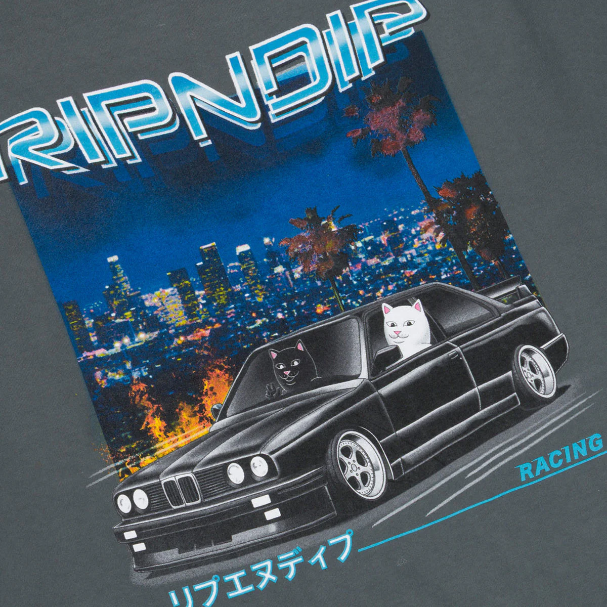 RIPNDIP Vroom Vroom T-Shirt - Charcoal - Image 4