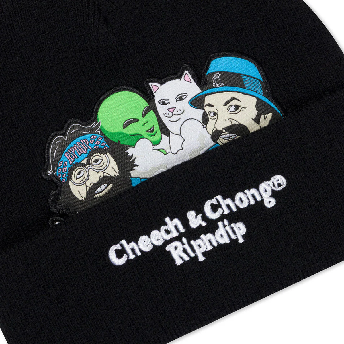 RIPNDIP x Cheech & Chong Riders Beanie - Black - Image 3
