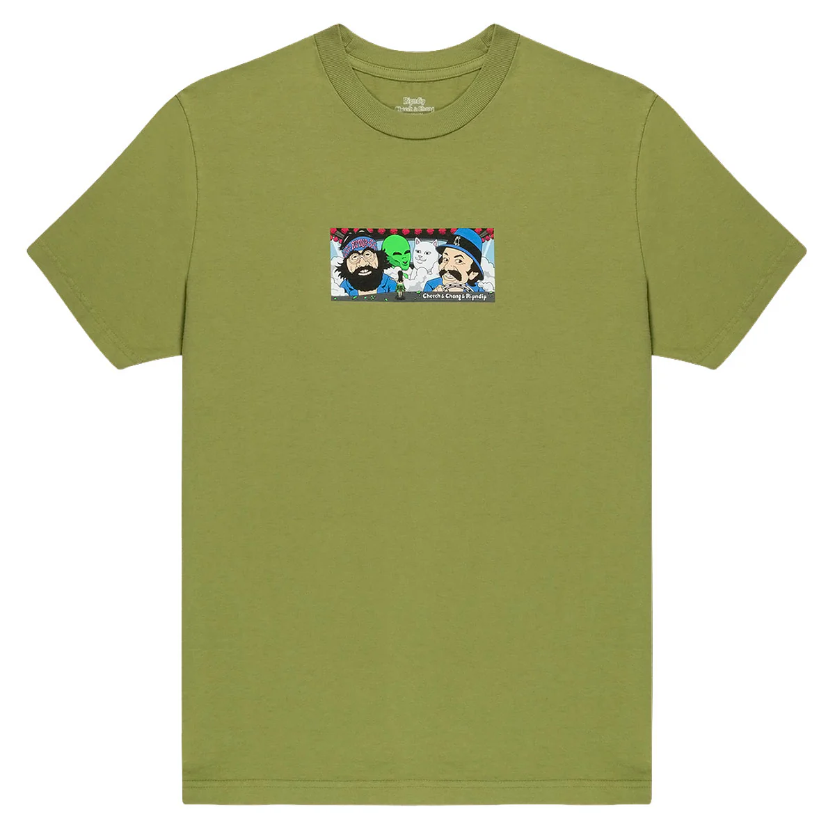 RIPNDIP x Cheech & Chong Riders T-Shirt - Light Forest - Image 2