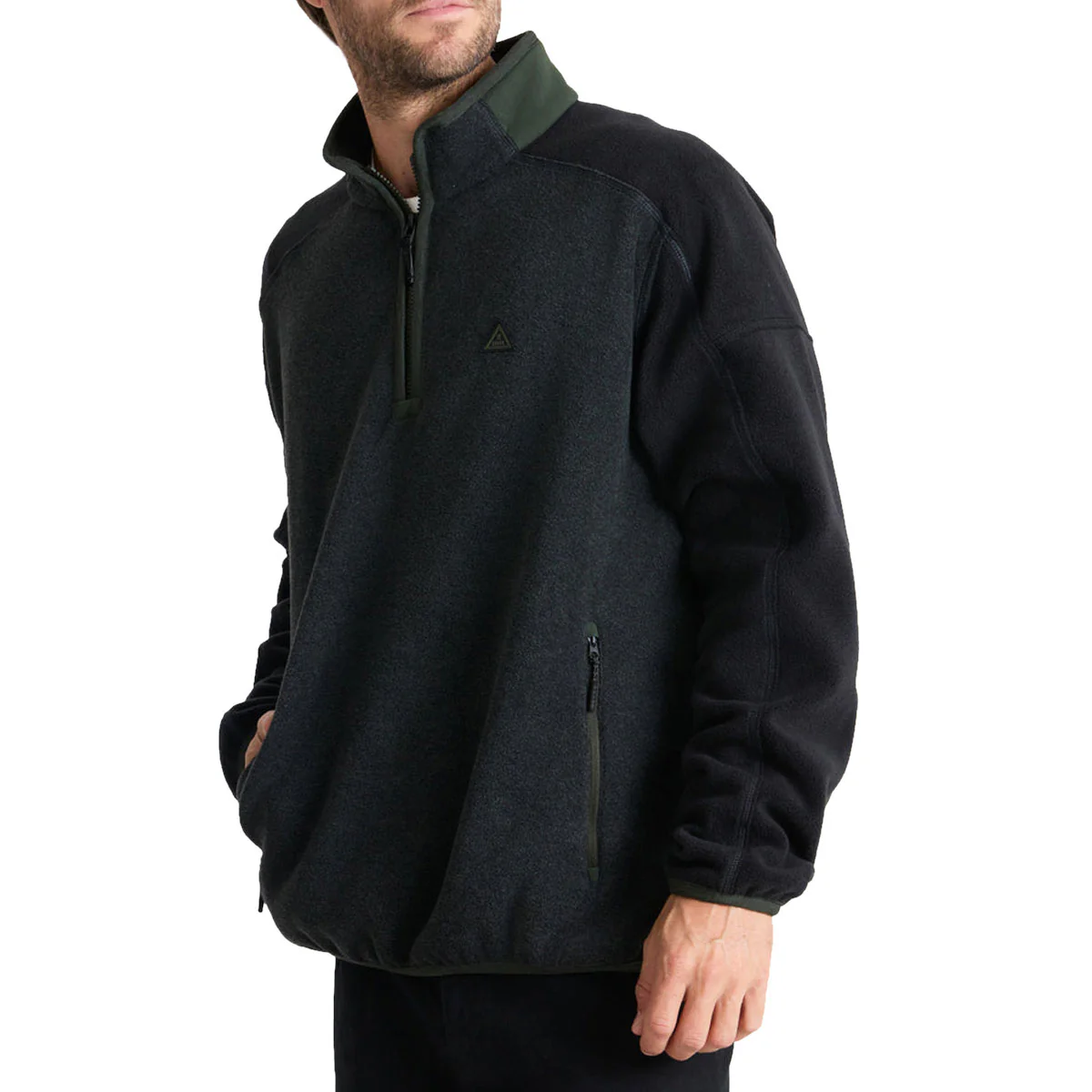 Roark Campover Fleece Mock Sweatshirt - Onyx - Image 3