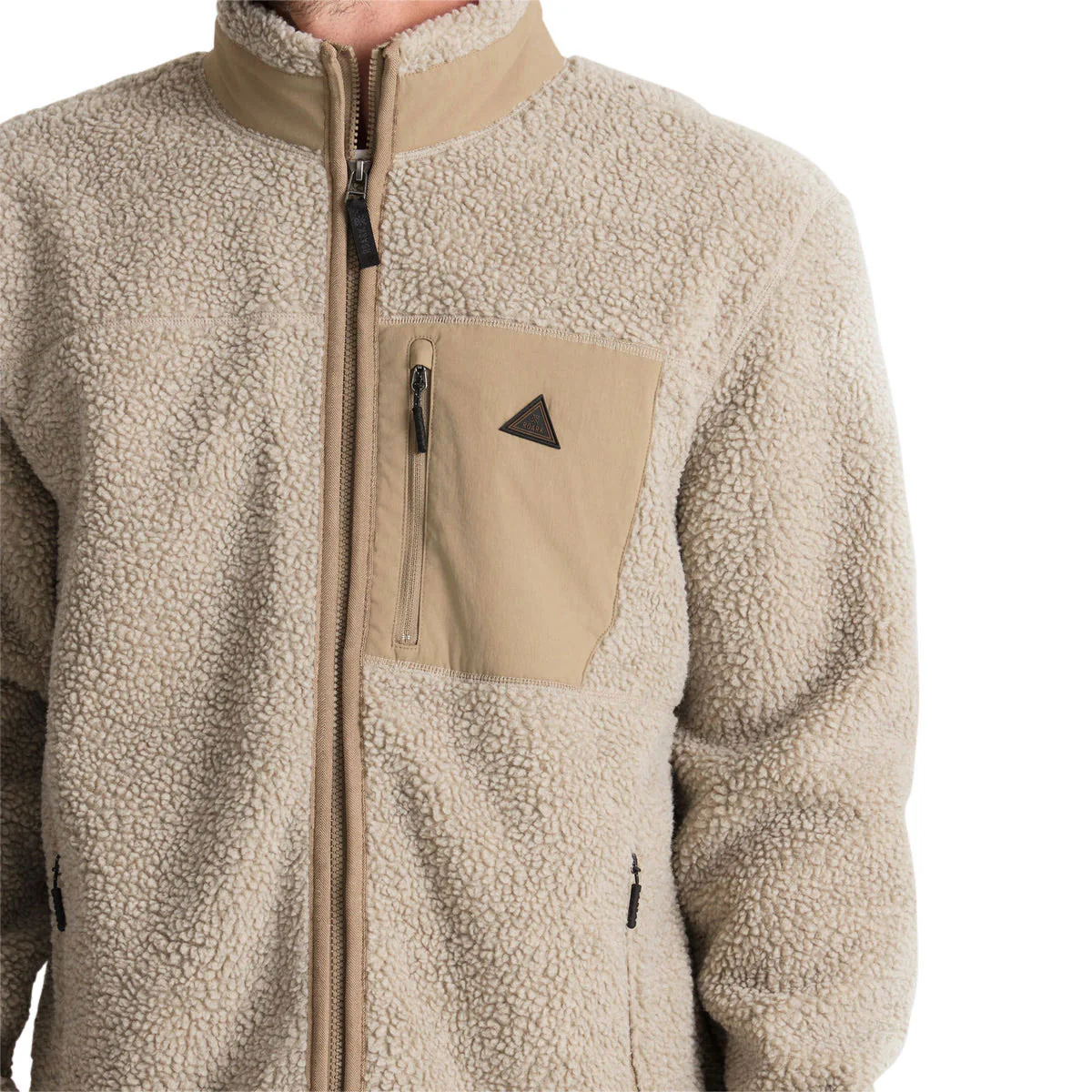 Roark Campover Fleece Zip Sweatshirt - Khaki - Image 3