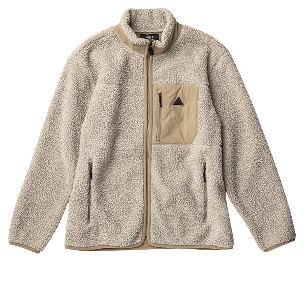 Roark Campover Fleece Zip Sweatshirt - Khaki - Image 5