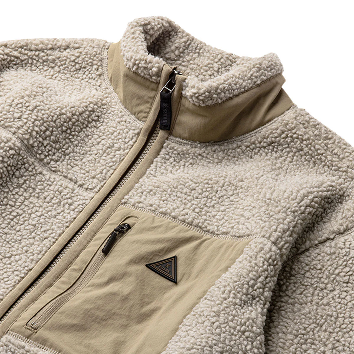 Roark Campover Fleece Zip Sweatshirt - Khaki - Image 6