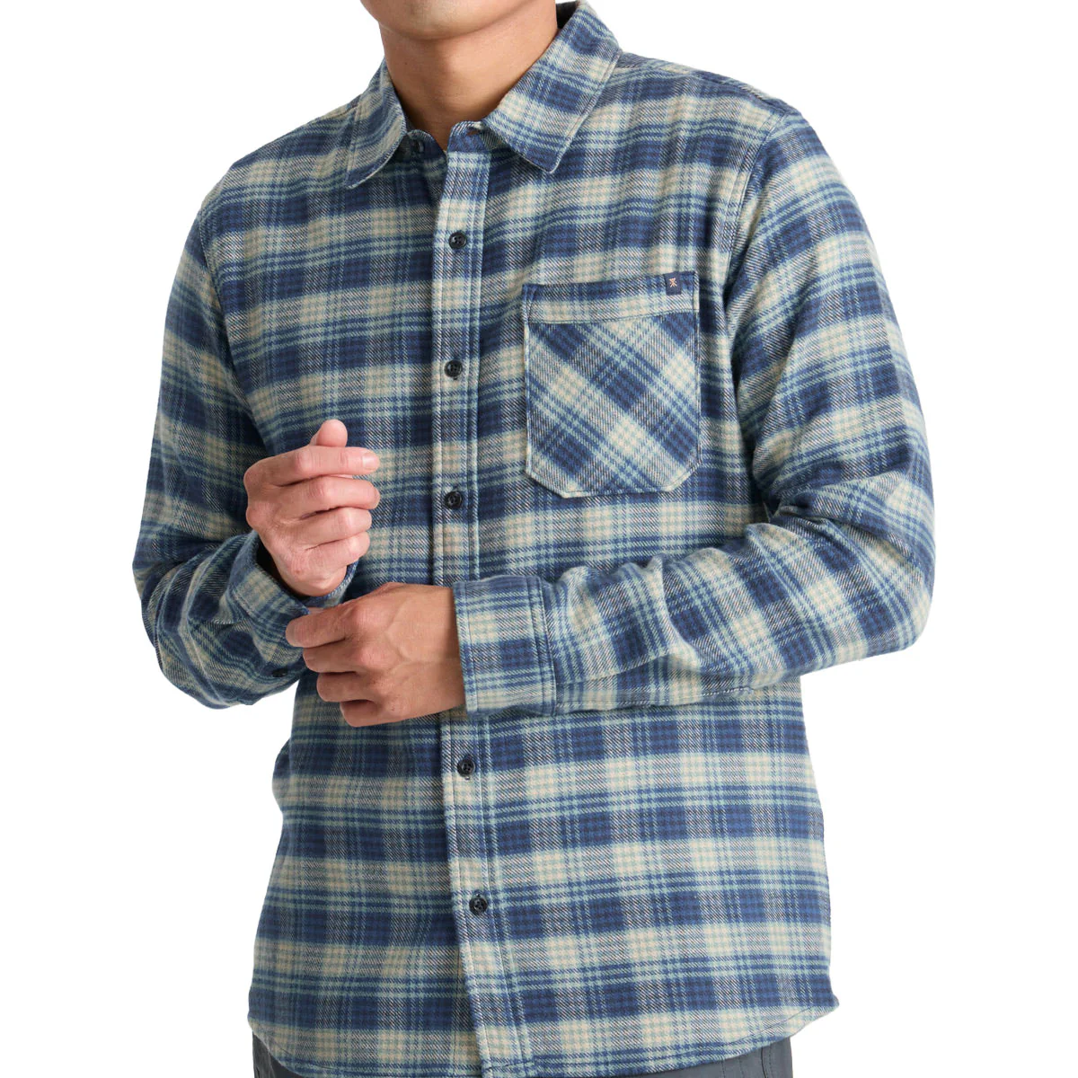 Roark Crossroads Flannel Shirt - Deep Blue - Image 3