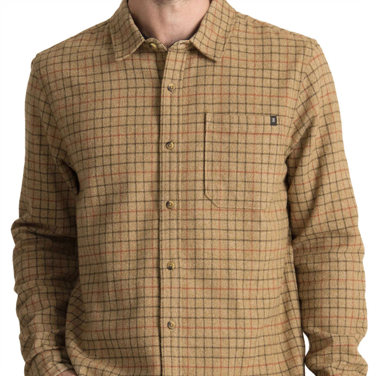 Roark Crossroads Flannel Shirt - Khaki - Image 3