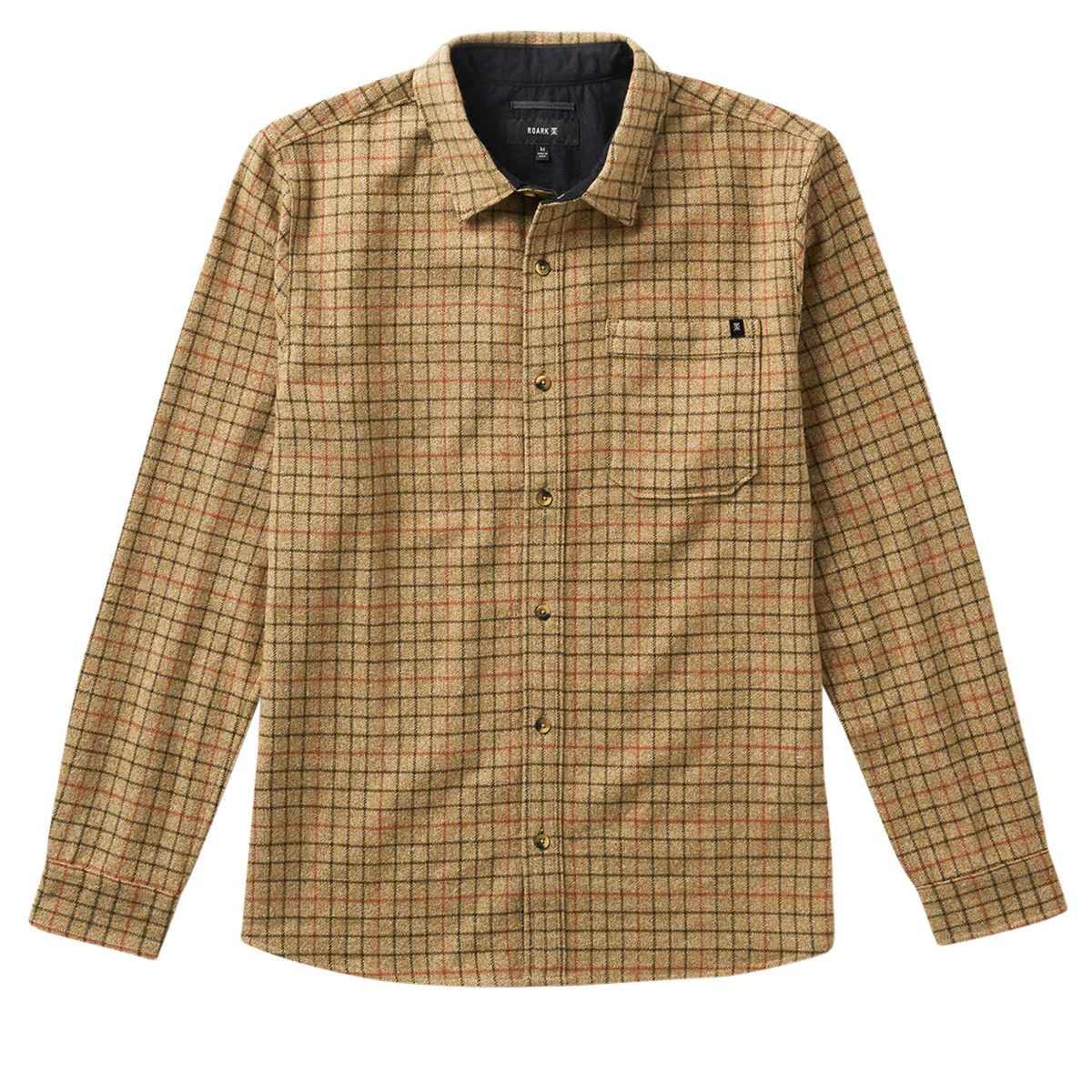 Roark Crossroads Flannel Shirt - Khaki - Image 4